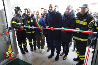 Macerata Feltria - Taglio del nastro per la nuova sede dei vigili del fuoco